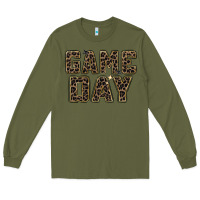 Army Green game day leopard Long Sleeve Tee - Zillion Design Studio