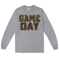 Heather Grey game day leopard Long Sleeve Tee - Zillion Design Studio