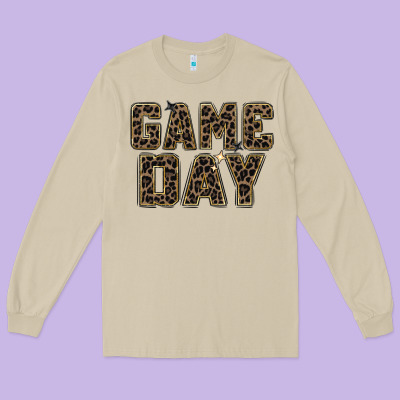 Game Day Leopard Long Sleeve Tee Designed By Zillion Design Studio