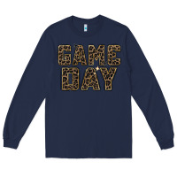 Navy game day leopard Long Sleeve Tee - Zillion Design Studio