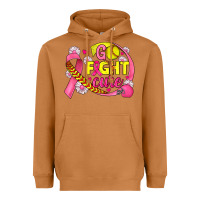 Meerkat breast cancer go fight cure softball Heavyweight Hoodie - JahusDesignShop