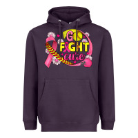 Plum breast cancer go fight cure softball Heavyweight Hoodie - JahusDesignShop