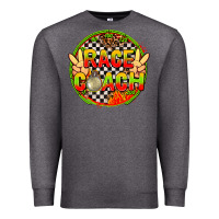 Charcoal Heather Race coach with leopard and peace hand Premium Sweatshirt - AdoDesignShop
