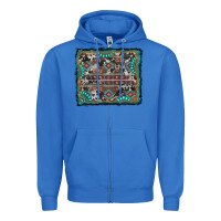 True Royal aztec background with gemstone and cowhide Zipper Hoodie - RanaPortraitStore