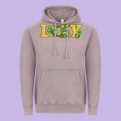 Lucky Horseshoe And Four Leaf Clover Vintage Hoodie Designed By Adodesignshop