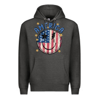 Charcoal Heather America Premium Hoodie - MaliasSmallBusiness