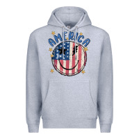 Heather Grey America Premium Hoodie - MaliasSmallBusiness