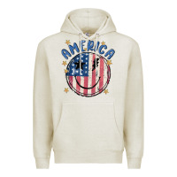 Oatmeal Heather America Premium Hoodie - MaliasSmallBusiness