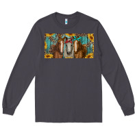 Smoke horses with leopard and sunflowers Long Sleeve Tee - RanaPortraitStore