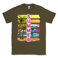 Army Green summer with background tbw Classic Tee - texasbilliewilder