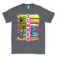 Charcoal Heather summer with background tbw Classic Tee - texasbilliewilder