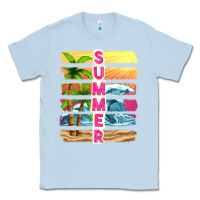 Dusty Blue summer with background tbw Classic Tee - texasbilliewilder
