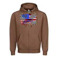 Chestnut race american flag Zipper Hoodie - Zillion Design Studio