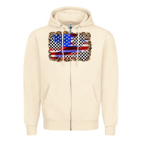 Sandshell race american flag Zipper Hoodie - Zillion Design Studio