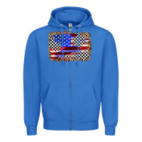 True Royal race american flag Zipper Hoodie - Zillion Design Studio
