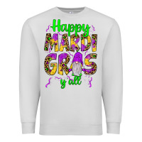 Dove Grey happy mardi gras y'all gnome Premium Sweatshirt - JahusDesignShop