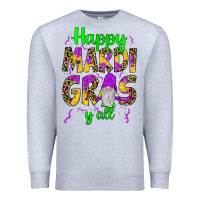 Heather Grey happy mardi gras y'all gnome Premium Sweatshirt - JahusDesignShop