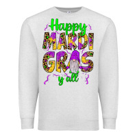 Oatmeal Heather happy mardi gras y'all gnome Premium Sweatshirt - JahusDesignShop