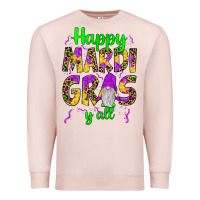 Pale Pink happy mardi gras y'all gnome Premium Sweatshirt - JahusDesignShop