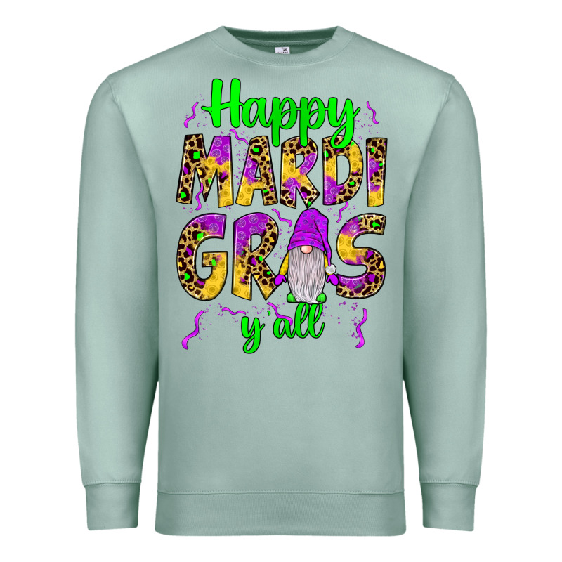 Happy Mardi Gras Y'all Gnome Premium Sweatshirt by JahusDesignShop | Teevron
