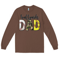 Chestnut ballpark dad with softball and baseball Long Sleeve Tee - texasbilliewilder