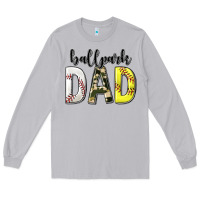 Moon Dust ballpark dad with softball and baseball Long Sleeve Tee - texasbilliewilder