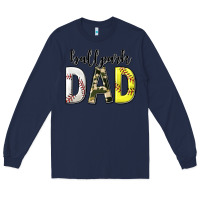 Navy ballpark dad with softball and baseball Long Sleeve Tee - texasbilliewilder