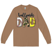Toasted Coconut ballpark dad with softball and baseball Long Sleeve Tee - texasbilliewilder