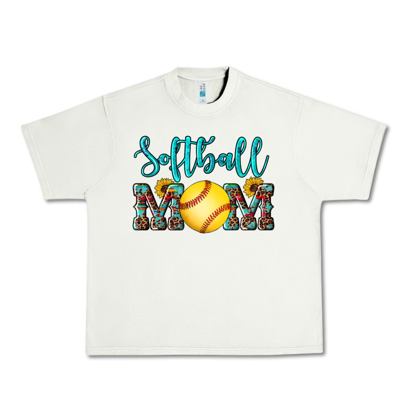 Western Leopard  Sunflowers Glitter Mom Softball Urban Heavy Tee by Artiststas | Teevron