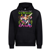 Black western rodeo cowgirl dreams Urban Hoodie - NancyCooperArtShop
