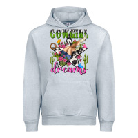 Heather Grey western rodeo cowgirl dreams Urban Hoodie - NancyCooperArtShop