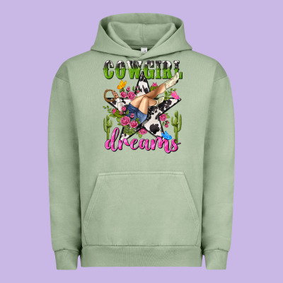 Western Rodeo Cowgirl Dreams Urban Hoodie Designed By Nancycooperartshop