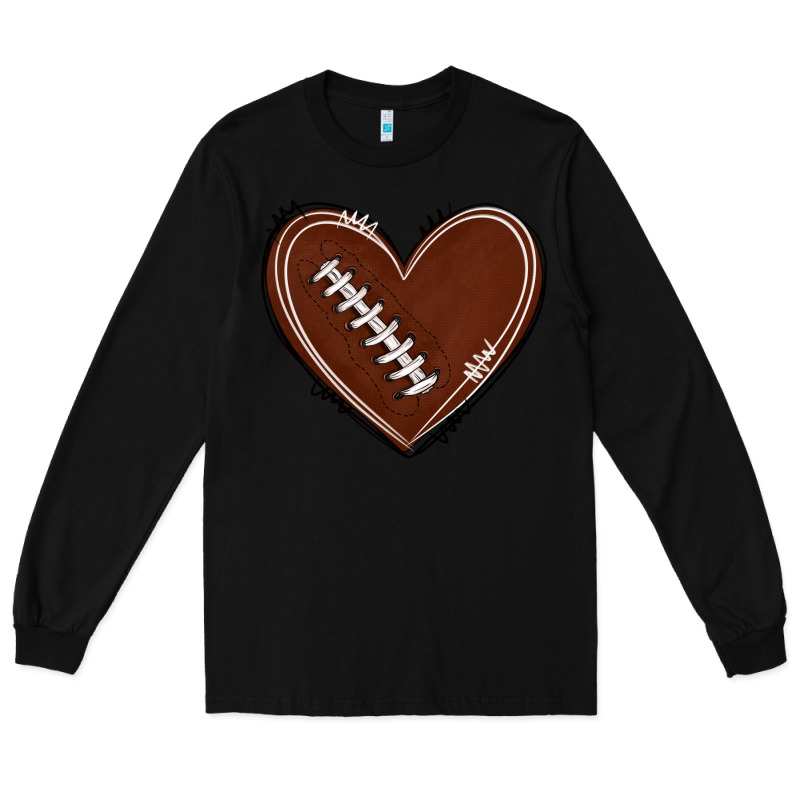American Football Heart Long Sleeve Tee by texasbilliewilder | Teevron