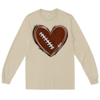 Mushroom american football heart Long Sleeve Tee - texasbilliewilder