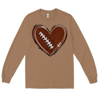 Toasted Coconut american football heart Long Sleeve Tee - texasbilliewilder