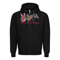 Black peace love racing Zipper Hoodie - Zillion Design Studio