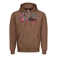 Chestnut peace love racing Zipper Hoodie - Zillion Design Studio