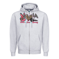 Heather Grey peace love racing Zipper Hoodie - Zillion Design Studio