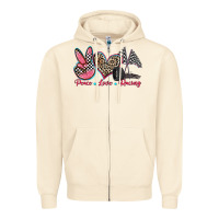 Sandshell peace love racing Zipper Hoodie - Zillion Design Studio