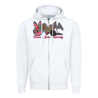 White peace love racing Zipper Hoodie - Zillion Design Studio