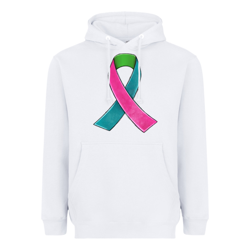 Metastatic Breast Cancer Ribbon Heavyweight Hoodie by JahusDesignShop | Teevron