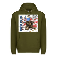Army Green land of the free Premium Hoodie - MaliasSmallBusiness