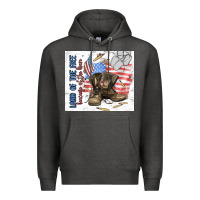 Charcoal Heather land of the free Premium Hoodie - MaliasSmallBusiness