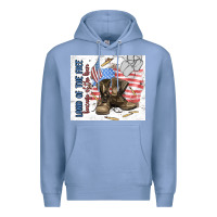 Colony Blue land of the free Premium Hoodie - MaliasSmallBusiness