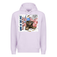 Lilac land of the free Premium Hoodie - MaliasSmallBusiness