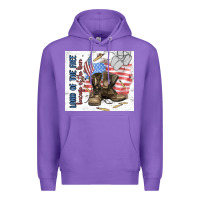Purple land of the free Premium Hoodie - MaliasSmallBusiness