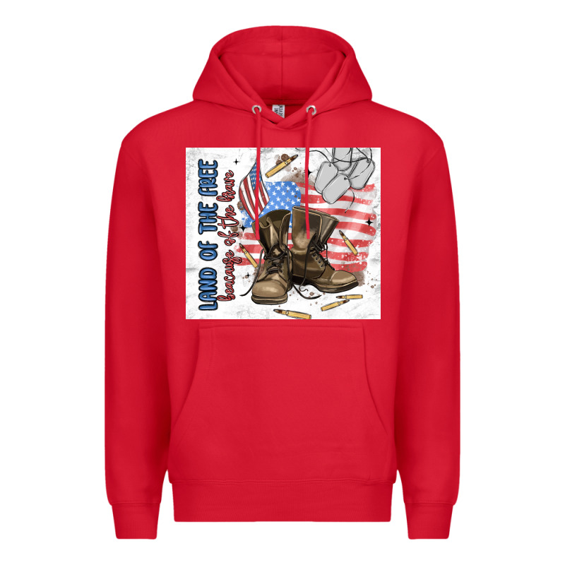 Land Of The Free Premium Hoodie by MaliasSmallBusiness | Teevron