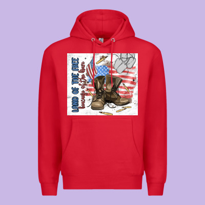 Land Of The Free Premium Hoodie Designed By Maliassmallbusiness