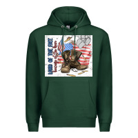 Sports Green land of the free Premium Hoodie - MaliasSmallBusiness