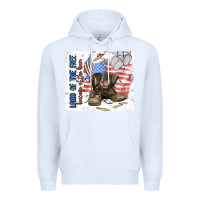 White land of the free Premium Hoodie - MaliasSmallBusiness